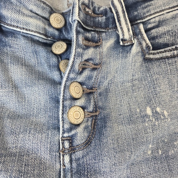 Judy Blue Skinny Fit Button Fly Distressed Raw Hem Denim  Jeans Womens Size 9/29 - Picture 4 of 16